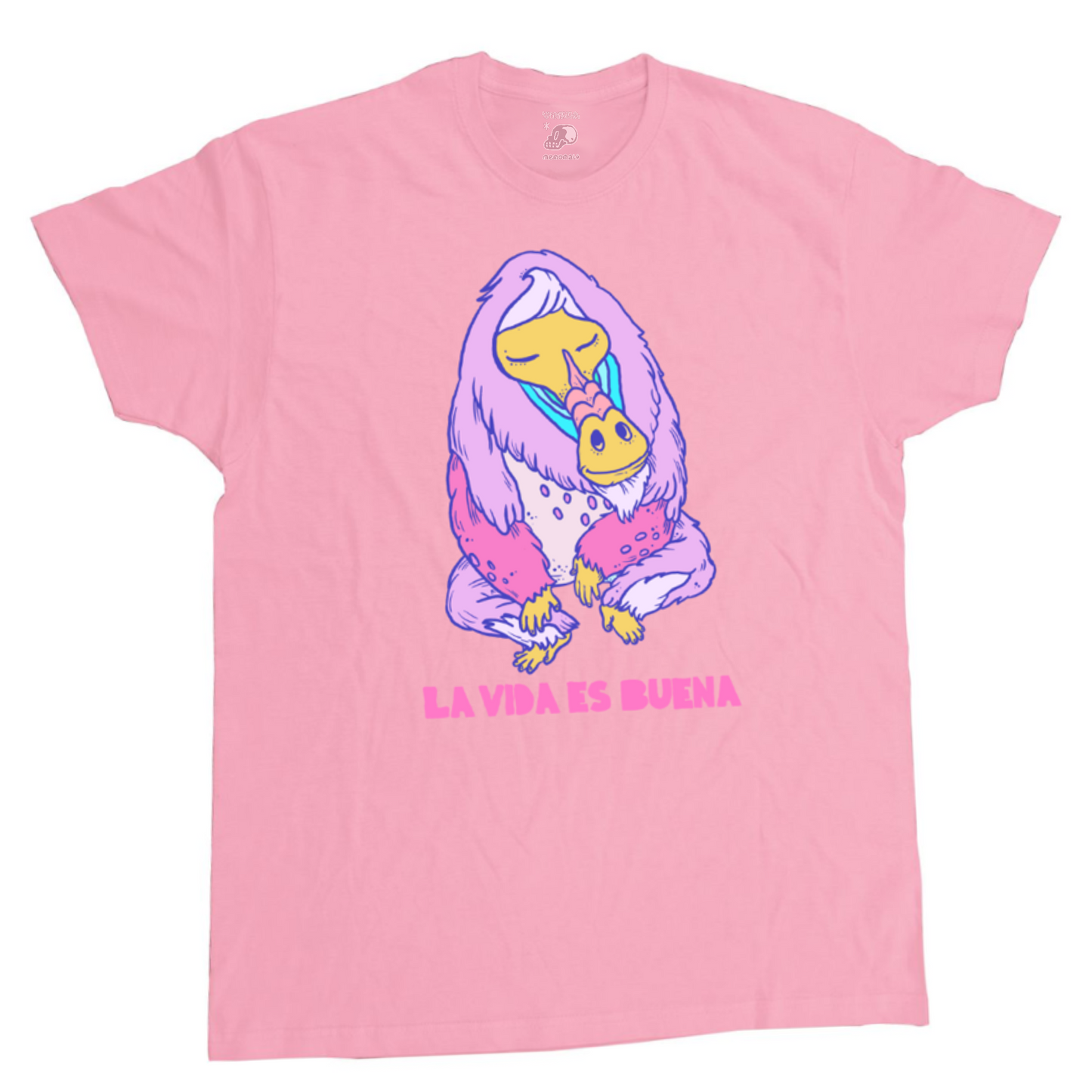 LA VIDA ES BUENA Camiseta rosa